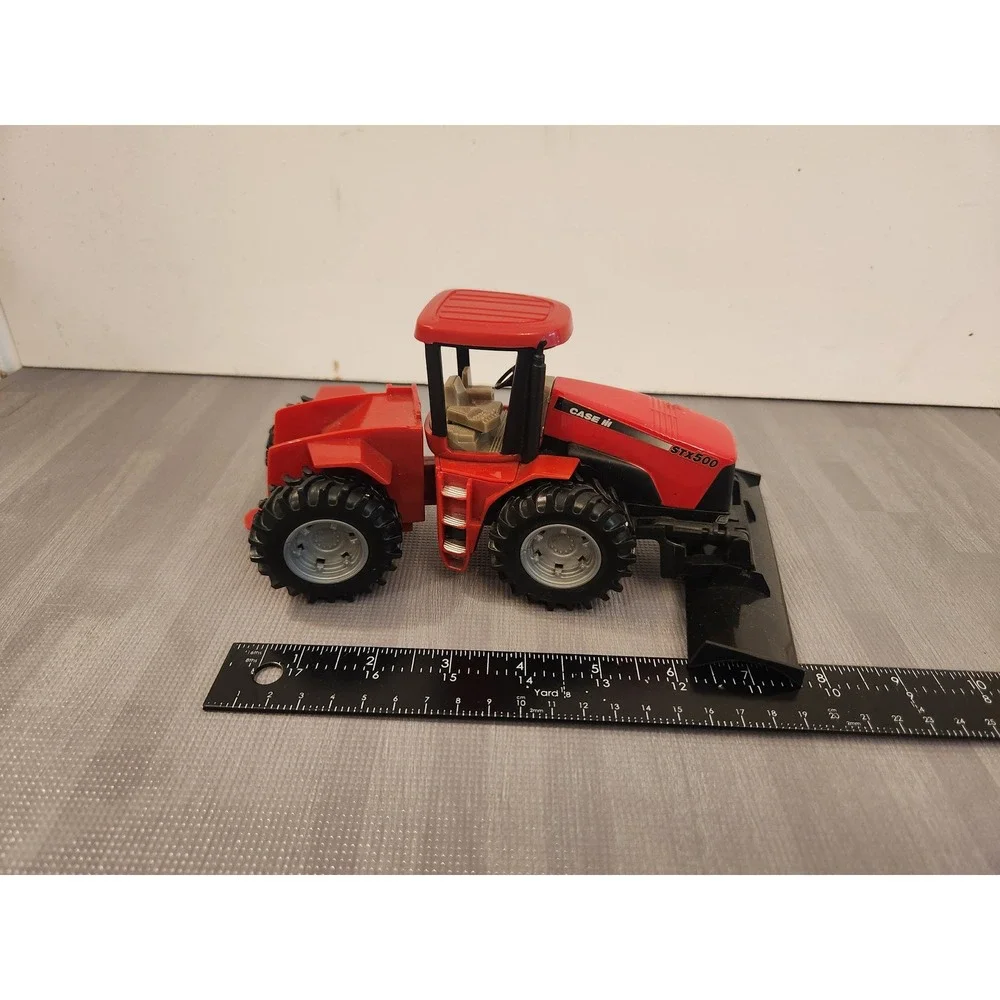Case IH STX500 Steiger 4WD Tractor Toy with Front Blade Red Agricultural Model